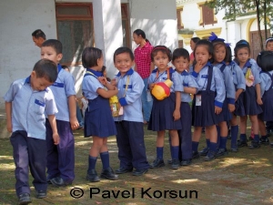 Непальские школьники на экскурсии