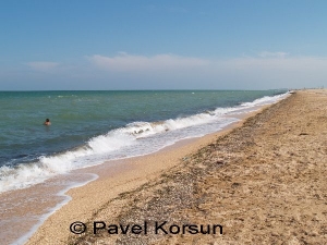 Арабатская стрелка - Счастливцево - Пляж и Азовское море