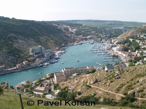 Крым - Балаклава - Балаклавская бухта - Вид с верхней башни крепости Чембало