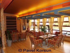 Интерьер гостинной в отеле "Grotli Hoyfjellshotel"