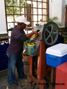 Механическое устройство для переработки сахарного тросника в патоку